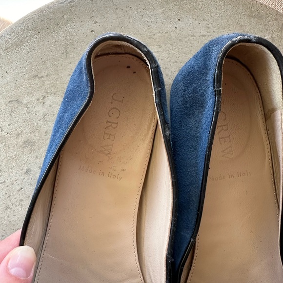 J.Crew Leather Smoking Flats in Navy, size 6.5 - Picture 8 of 9